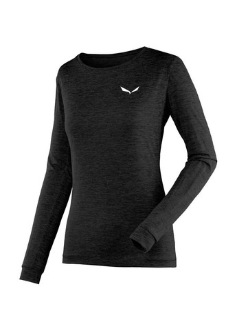 Футболка Puez Melange Dry /S Tee Wmn Черный Salewa (360238360)