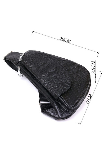 Сумка слинг мужская через плечо черная размер 17х29х3,5 см 20489 Vintage (362417977)