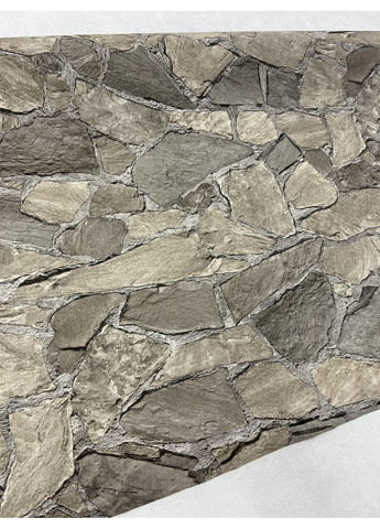 Шпалери вінілові на флізеліновій основі коричневі для коридору, кухні Brique 97991,1.06x10.05 м камінь MARBURG (371776255)