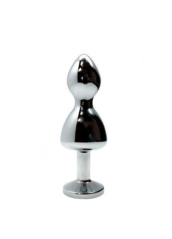 Металлическая анальна пробка Lollypop Double Ball Metal Plug M, диаметр 3,1 см, длина 9,4 см Wooomy (294182180)