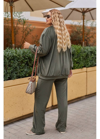 Жіночий костюм велюровий великих розмірів Style Point (356145385)