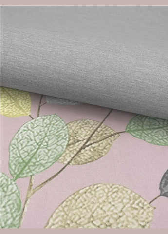 Фабричное хлопковое постельное белье класса-А Евро Розовый с серым 200 х 220 (24585206-02) No Brand (348095257)