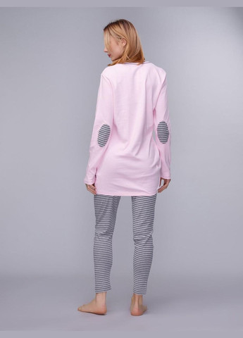Розовая зимняя домашняя одежда u. s. polo assn - пижама женская (длинный рукав) 15515 розовая, U.S. Polo ASSN