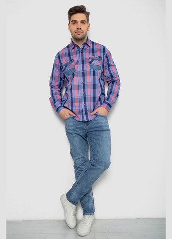 Сорочка чоловіча в клітинку, колір синій, 214R0746 Ager (342105782)