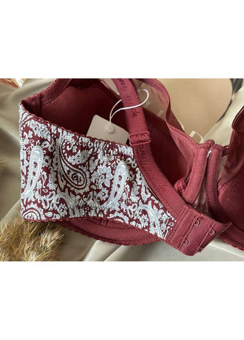 Бордовый бордовый бюстгальтер на большую грудь с тонким поролоном Lanny Mode