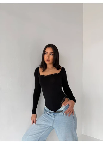 Трендовое боди с кружевом 🥰 Luna (382749381)