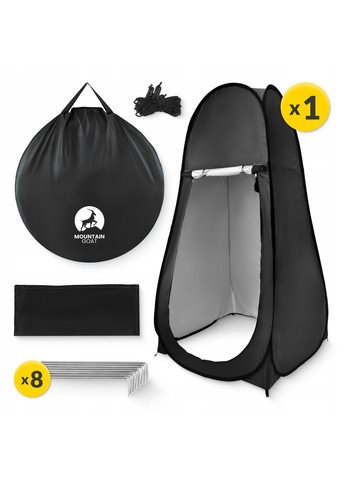 Намет туалет-душ, переодягальня Pop-Up 200 x 110 x 110 см саморозкладний Black (P-5905973405195) Mountain Goat (350315085)