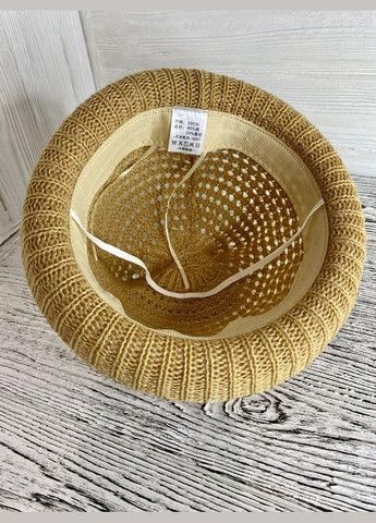 Солнцезащитная детская хлопчатобумажная шляпа панама с бежевыми ушками 48-52 No Brand (358204290)