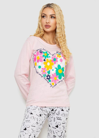 Розовая пижама женская с принтом, 243r1051 Ager