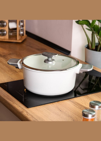 Кастрюля алюмінієва з антипригарним покриттям 2 л, білий MGC (322771255)