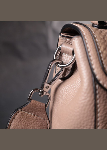 Женская кожаная сумка с интересной металлической защелкой 22418 Vintage (315340943)
