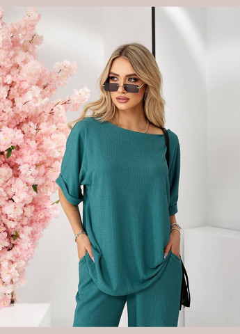 Трендовий костюм вільного крою із текстурованої тканини No Brand (325403453)