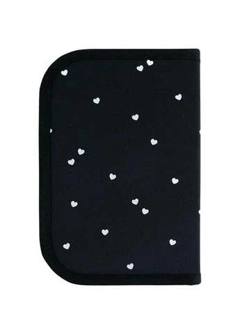 Пенал школьный 1 отделение, 2 отворота без наполнения Black&Silver К26-622-5 Kite (391062881)