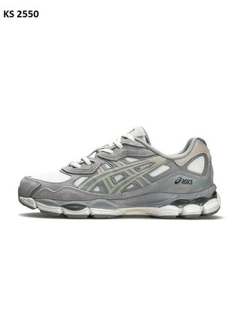Сірі Осінні кросівки чоловічі asics gel-nyc gray blue асікс гель нюк No Brand