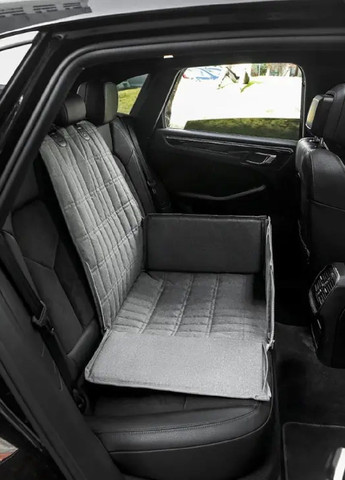 Накидка сидіння автогамак для перевезення тварин котів собак у салоні машини автомобіля 60х43х27 см (478023-Prob) Сіра Unbranded (301699334)