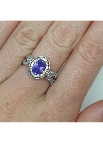 Кольцо серебряное с аметистом 18 4,4 г No Brand (382674487)