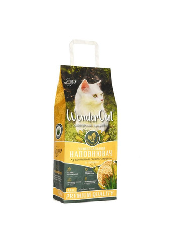 Кукурудзяний наповнювач для котів 4,4 кг – екологічний, грудкуючий, зі запахом скошеної трави (4820282190147) WonderCat (355803780)