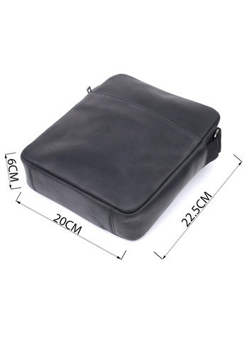 Мужская сумка через плечо из матовой натуральной кожи 22848 Черная Shvigel (307053973)