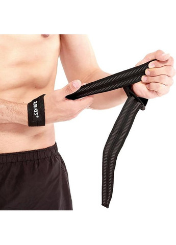 Кистьові лямки для силових тренувань пара Чорні AOLIKES (350202676)