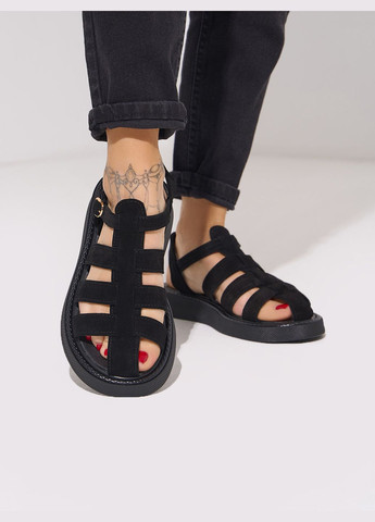 Черные босоножки ISSA PLUS с ремешком