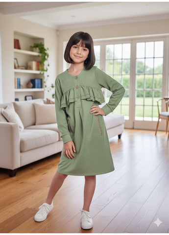 Оливкова сукня із штучної замши Anastasimo (298056530)