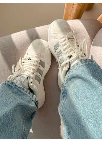 Кросівки жіночі Adidas Campus x Bad Bunny White Grey | Адідас Кампус Бед Банні білі No Brand білі демісезони (348419315)