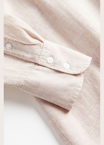 Світло-бежева повсякденний плаття сорочка H&M меланжева