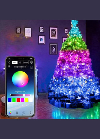 Умная гирлянда Smart с управлением через смартфон, 10 метров, 100 лампочек Play Smart SunLamp (304610423)