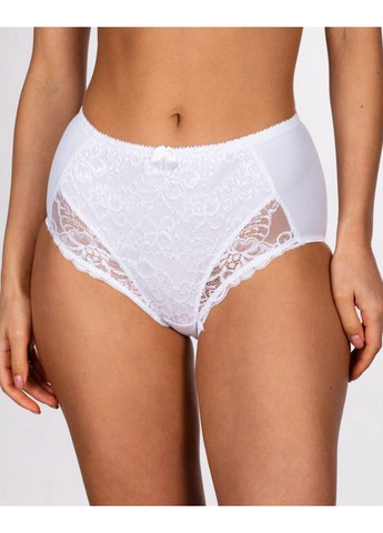 Трусики белые, высокая посадка, кружево и микрофибра. Lanny Mode (370642310)