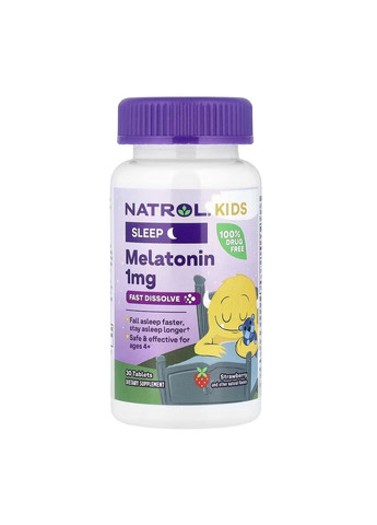 Мелатонин Kids Melatonin 1mg - 30 tabs Natrol (364201385)