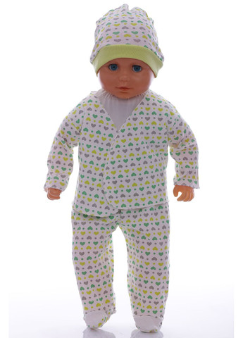 Білий комплект для хлопчика трикотажний в коробці bebellove білий 62 см (40171) BABYKROHA