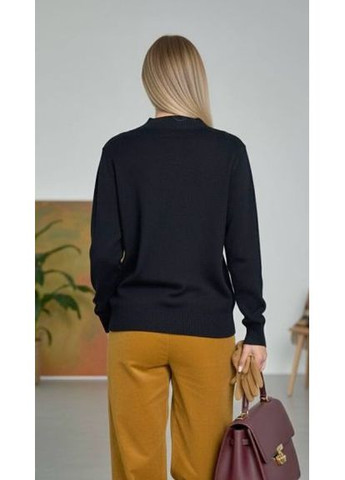 Чорний демісезонний жіночий віскозний светр, бирюзовий, (арт. 326т) No Brand