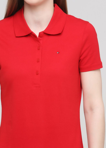 Красная женская футболка-поло женское - поло th1434w Tommy Hilfiger