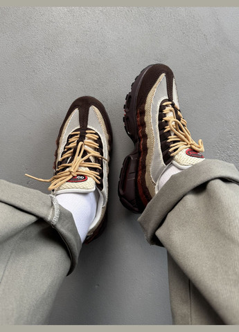 Коричневі кросівки чоловічі nike air max 95 brown | найк аір макс 95 коричневі демісезон No Brand