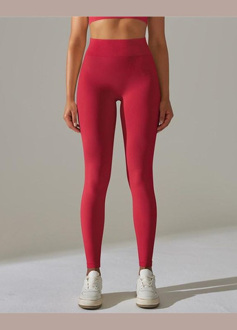 Женские спортивные бесшовные лосины с эффектом пуш-ап и высокой талией однотонные для фитнеса и йоги No Brand (325478396)