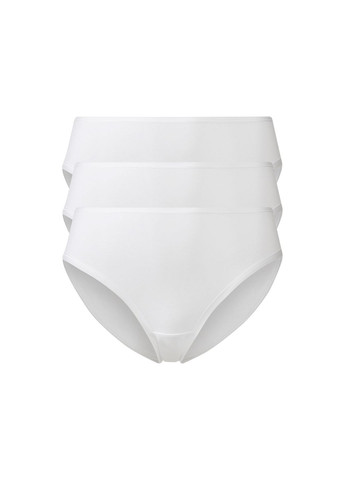 Трусики-сліп набір 3 шт. бавовняні для жінки ALDI Germany 164958-3 білий Blue Motion С эластичным поясом (275394682)