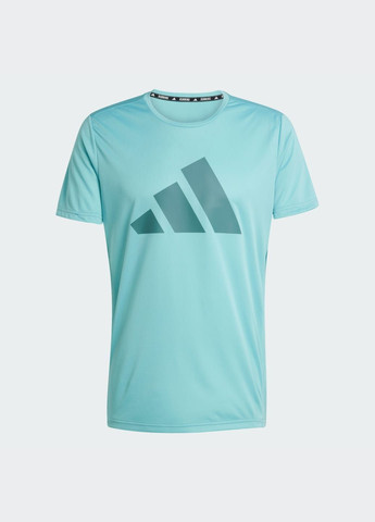 Бирюзовая футболка run it adidas