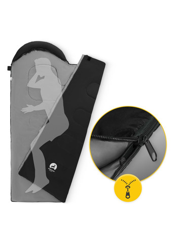 Спальный мешок (спальник) одеяло 2 в 1 Standard 8 ...+20°C R Black/Grey (P-5905973400954) Mountain Goat (301906302)