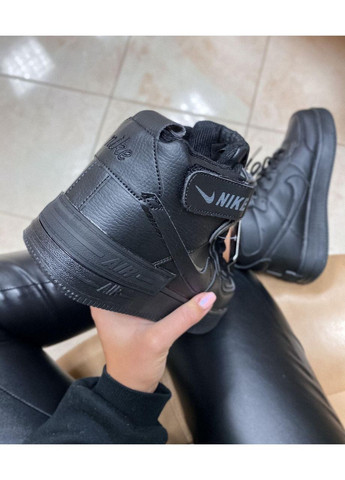 КРОСІВКИ ЖІНОЧІ NIKE AIR FORCE SHADOW BLACK 1 НАЙК АІР ФОРС 1 ПРЕМІУМ No Brand чорні зими (367172203)