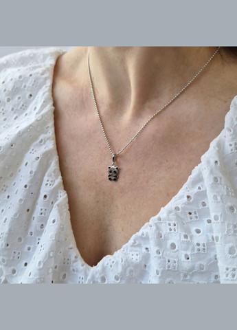 Серебряная подвеска с черной эмалью шарм Панда серебро 925 пробы Родированное 818п 1.46г No Brand (316702989)