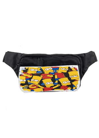 Сумка на пояс (через плече) бананка, Сімпсони #001 унісекс, 14*22 см, чорний No Brand (316119906)