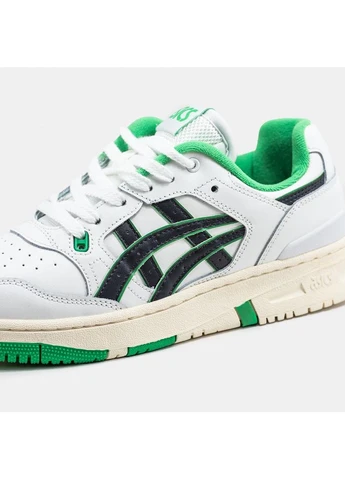 Белые демисезонные кроссовки мужские asics ex89 white green асикс гель белые No Brand