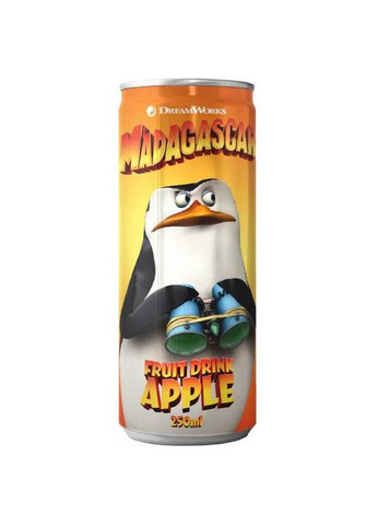 Безалкогольний газований напій з яблуком MADAGASCAR FRUIT DRINK APPLE 0,25L (ящик, 24 шт) The Drinks (362694557)