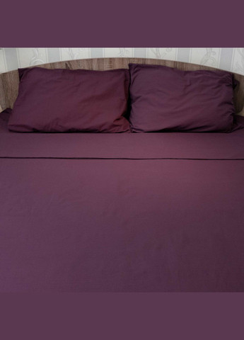 Комплект двуспальный постельного белья 180х215 Поплин 120 г/м2 Хлопок (Фиолетовый) 2 х 40х60 GM Textile (273378619)