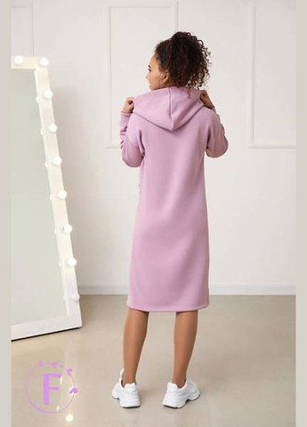 Розовое спортивное теплое платье-худые на флисе No Brand