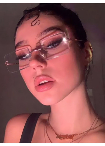 Солнцезащитные очки унисекс без оправы Rio прозрачные с золотом No Brand (307091375)