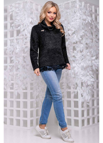 Чорний зимовий светр 1047.2838 Seventeen