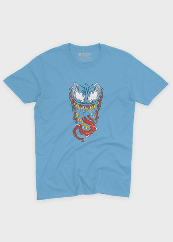 Голубая демисезонная футболка для мальчика с принтом супервора - веном (ts001-1-lbl-006-013-030-b) Modno