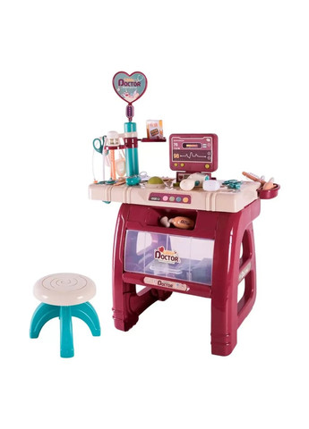 Ігровий набір доктора стіл стілець аксесуари світло та звук 660-86 на батарейках No Brand (362421293)