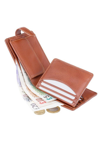 Коричневий шкіряний гаманець на засувці TSC48 TAN Filipo Visconti (303829925)